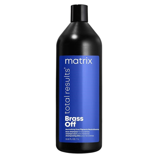 Matrix Total Results Brass Off Brunette Blue Shampoo for Lightened Brunette Hair - 1L