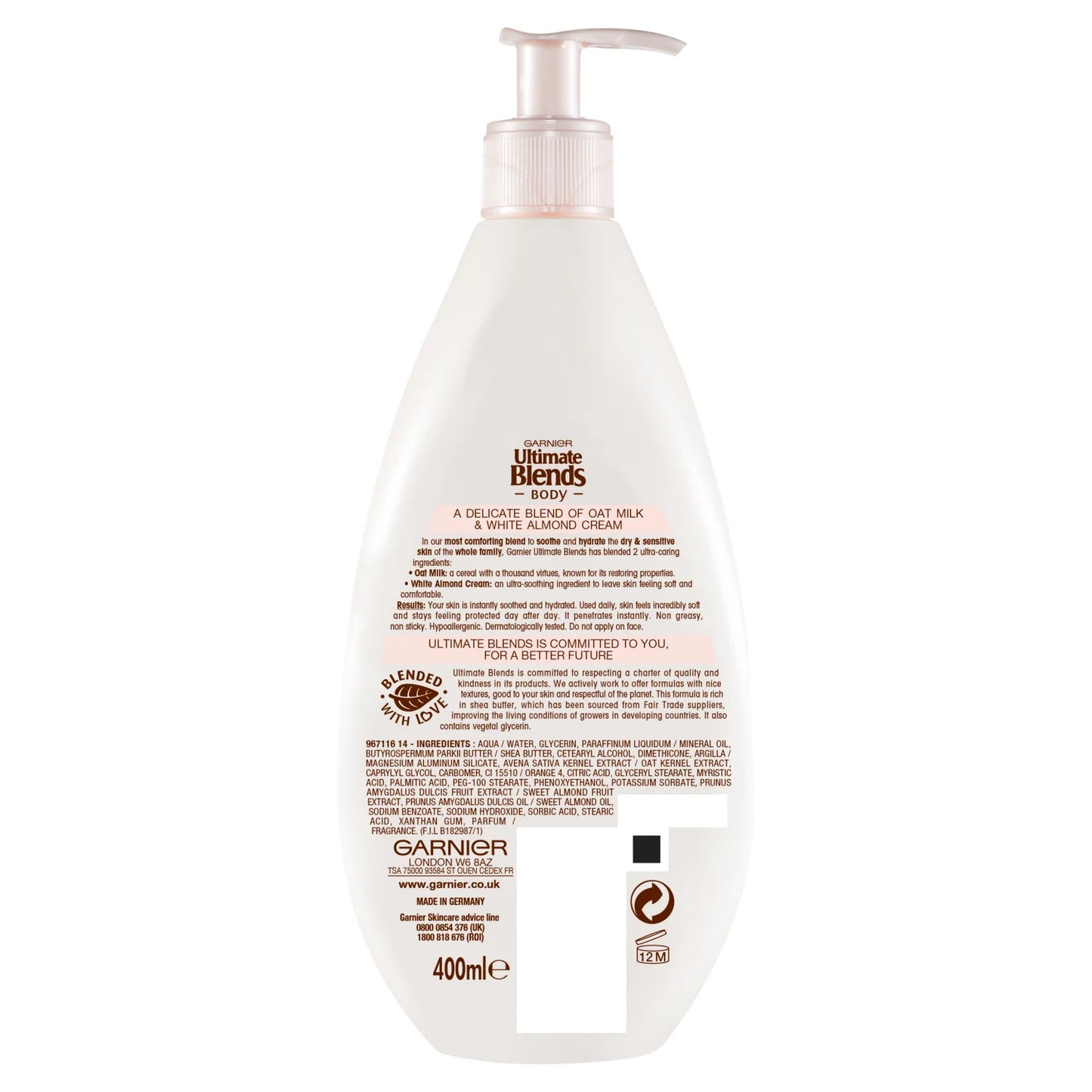 Garnier Ultimate Blends Body Delicate Oat Milk Lotion - 400ml