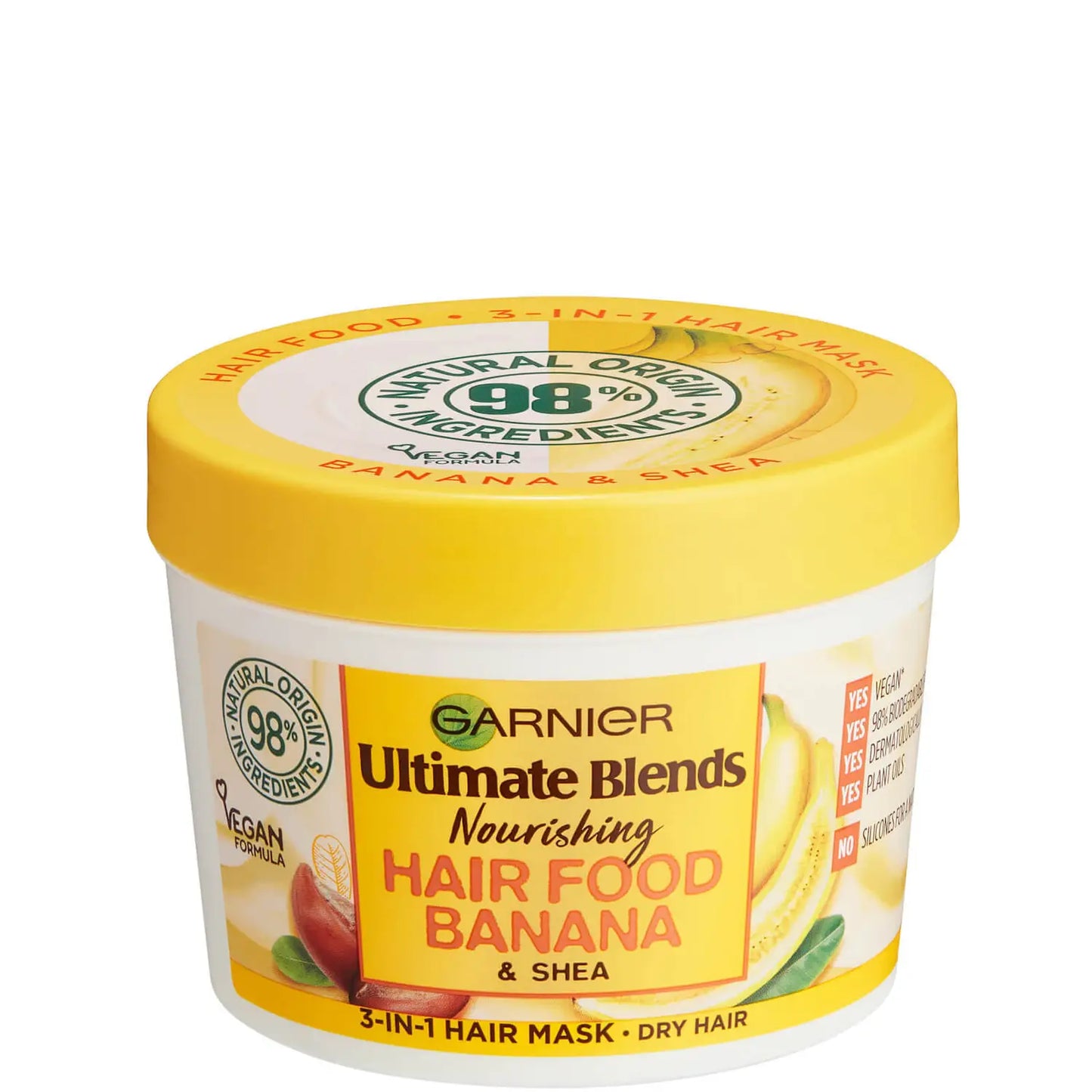 Garnier Ultimate Blends Hair Food Banana 3-in-1 Dry Hair Mask Treatment - 390ml