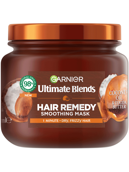 Garnier Ultimate Blends Coconut Oil & Cocoa Butter Smoothing Hair Remedy Mask - 340ml