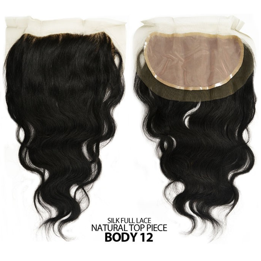 Sensationnel 100% Brazilian Virgin Remi Silk Full Lace 7×4 3 way Part Closure - Body 12″