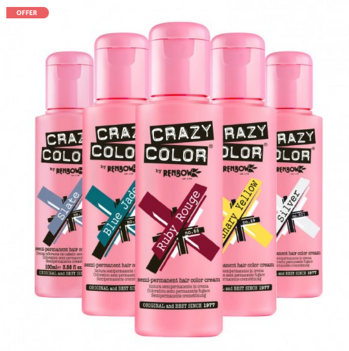 Crazy Color By Renbow Semi-Permanet Hair Color Creams 100ml