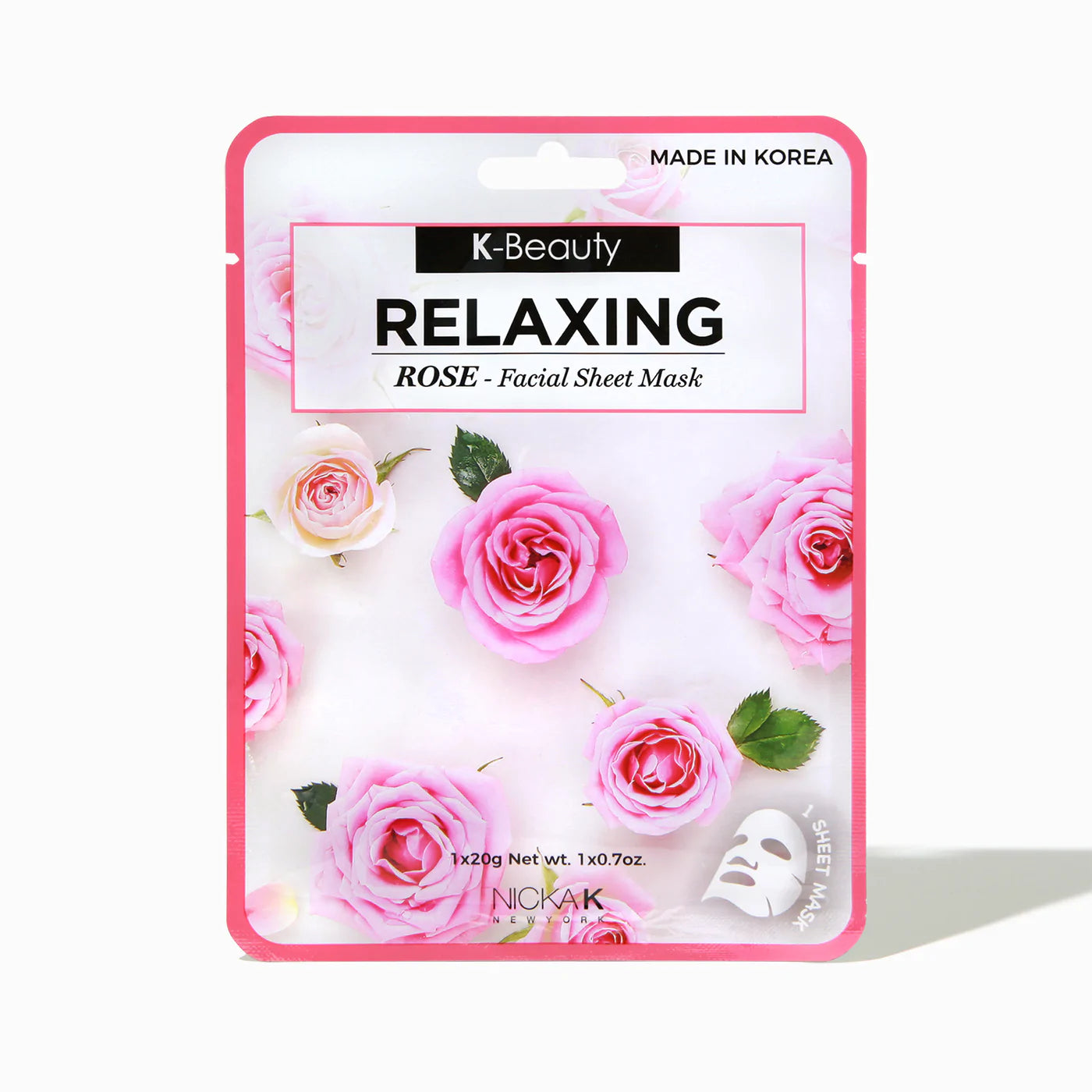 Nickak K-Beauty Glowing Facial Sheet Mask - 0.7 oz
