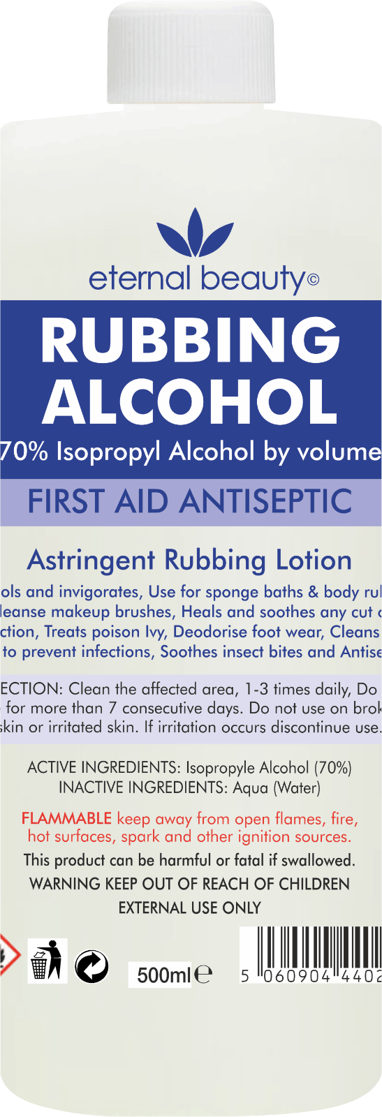 Eternal Beauty 70 Percent Rubbing Alcohol First Aid Antiseptic