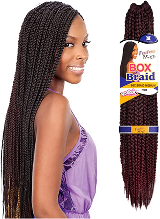 FreeTress Synthetic Hair Crochet Braids - Box Braid Medium