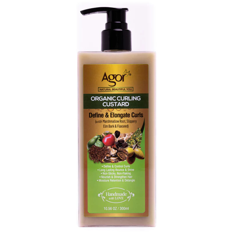 Agor Organic Curling Custard  Define & Elongate Curls - 300ml