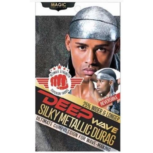 Magic Collection Deep Wave Silky Metallic Durag Reversible