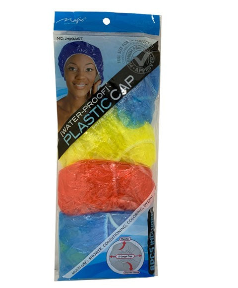 Magic Collection Jumbo Size WaterProof Plastic Cap 4pcs #2199AST