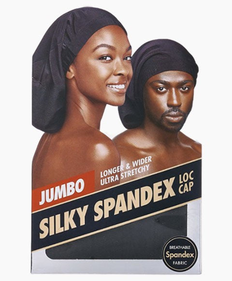 Silky Spandex Braid/Loc Cap, Super Jumbo – Black – KISS USA