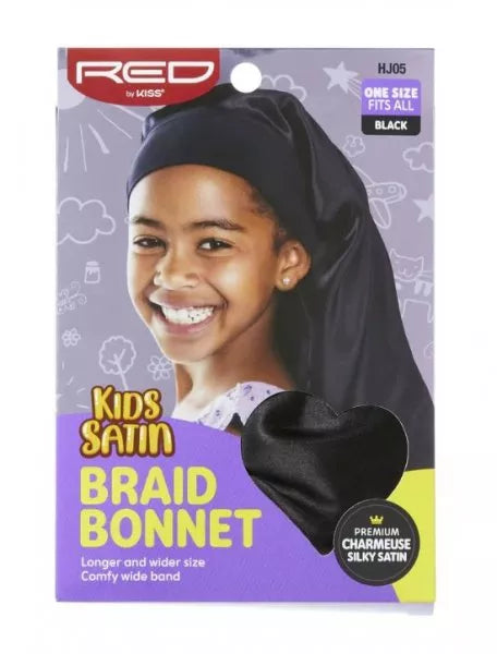 Red By Kiss: Kids Satin Braid Bonnet - Black