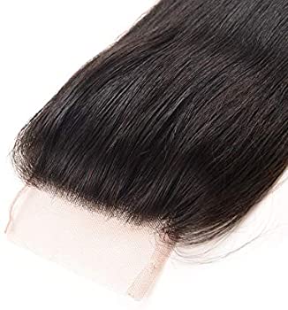 Dressmaker Brazilian Hair 4 x 4 Free Part Lace Closure - Straight Natural Color