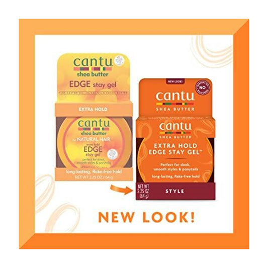 Cantu Shea Butter For Natural Hair Extra Hold Edge Stay Gel - 2.25Oz - product detail | CC Hair & Beauty