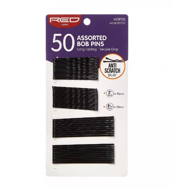 Red By Kiss: 50pc Assorted Bob Pins 2" + 2 3/4''(Hbp05)
