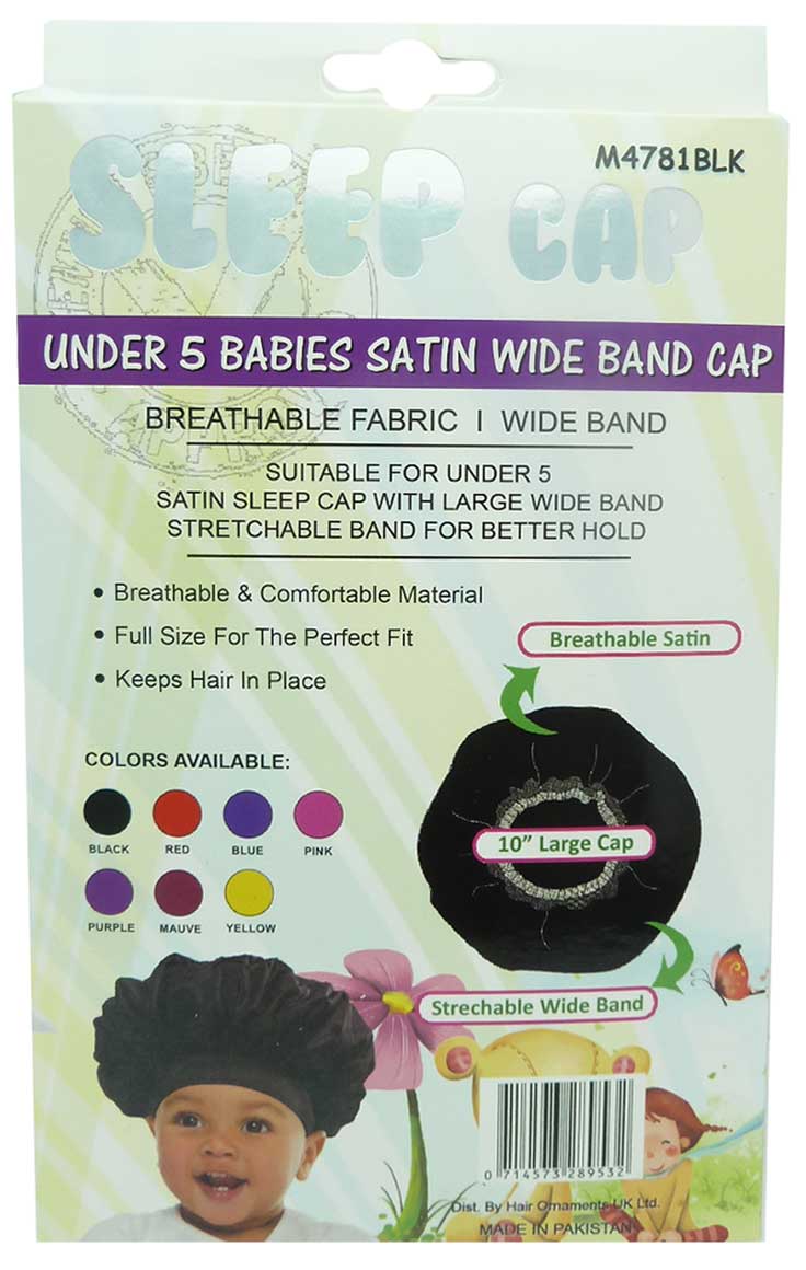 Murry Collection Satin Sleep Cap Under 5 M4781blk