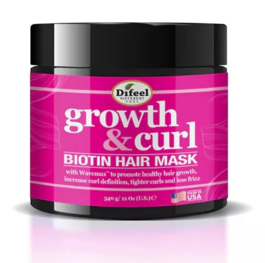 Difeel Growth & Curl Biotin Hair Mask - 12oz