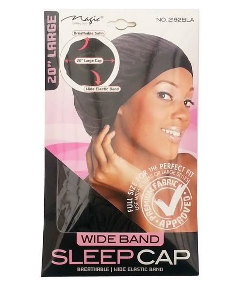 Magic Collection Wide Band Sleep Cap 20" Large No.2192Bla