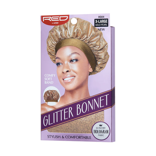 Red By Kiss Glitter Bonnet- Gold Pearl