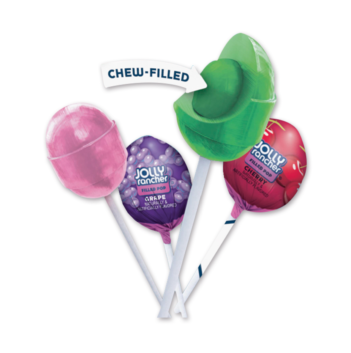 Jolly Rancher Filled Chewy Lollipop 1Ast