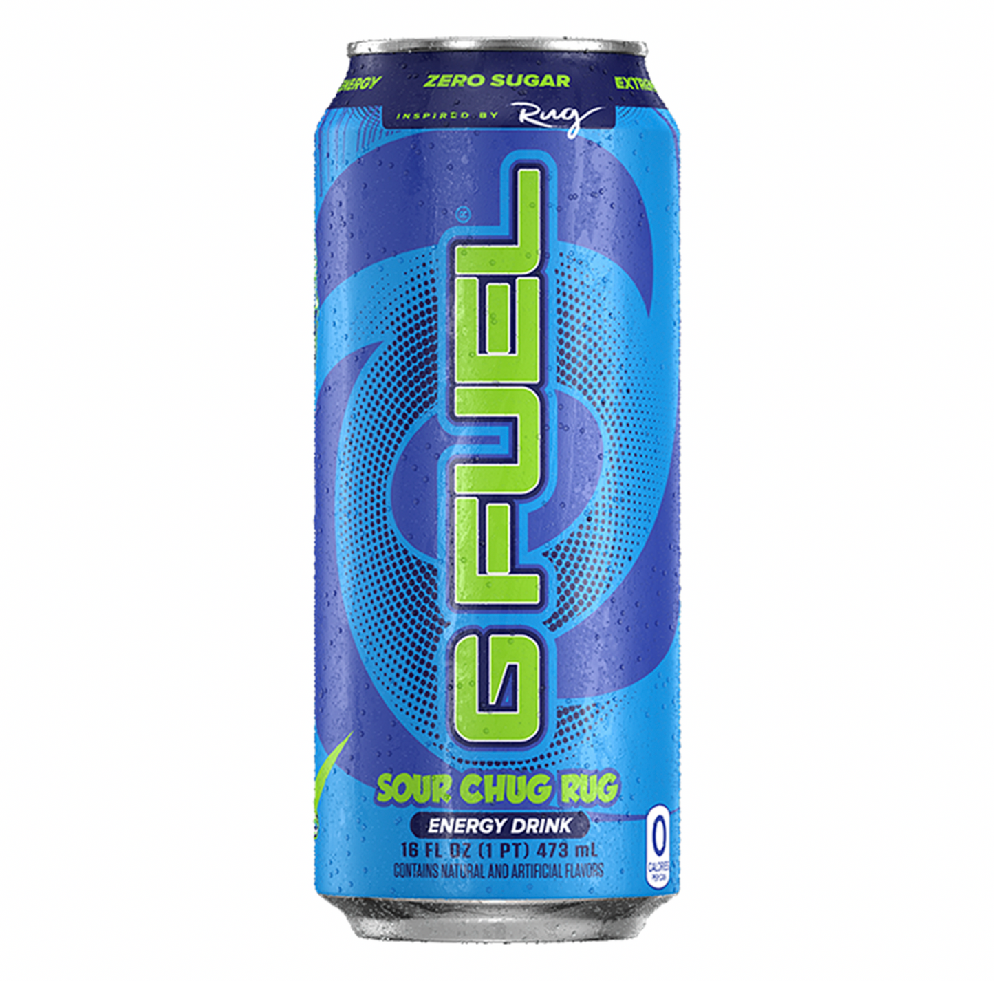 G-FUEL Zero Sugar Energy Drink Sour Blue Chug Rug 473ml