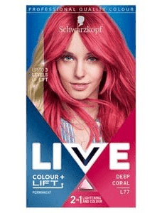 Schwarzkopf LIVE Colour + Lift Permanent Pink Hair Dye Deep Coral L77