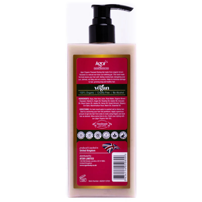 Agor Organic Flaxseed Styling Gel Intense Moisture Infusion - 300ml