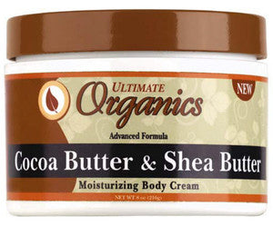 Ultimate Organics Ultimate Organics Cocoa Butter & Shea Butter Moisturizing Body Cream 227G/8Oz | CC Hair & Beauty Leeds