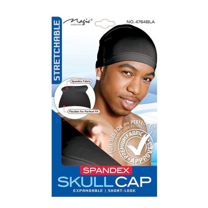 Magic Collection Expandable Short-Look Skull Cap No.4764Bla