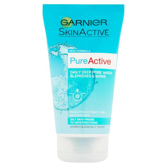 Garnier SkinActive Pure Active Daily Deep Pore Wash Blemishes And Shine 150 ml
