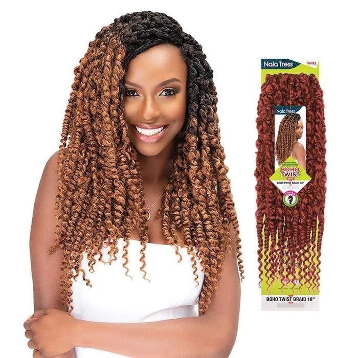 Janet Collection Nala Tress Synthetic Crochet Braids -  Boho Twist Braids 18"