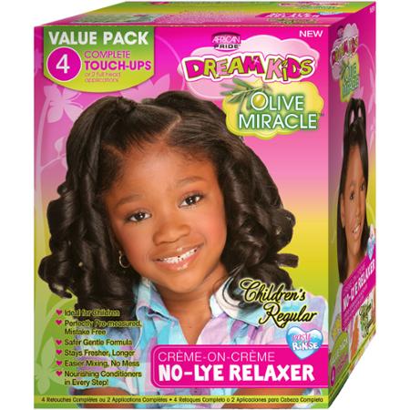 African Pride Dream Kids Olive Miracle Creme Relaxer 2 Applications