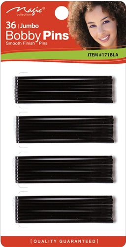 Magic Collection Bobby Pin Jumbo Size Black 36pcs #171