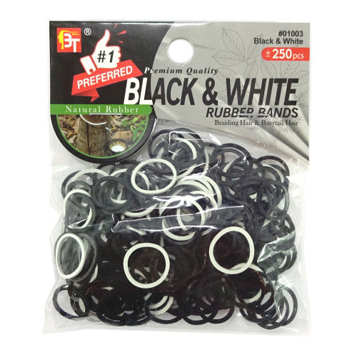 BT Black & White Rubber Bands