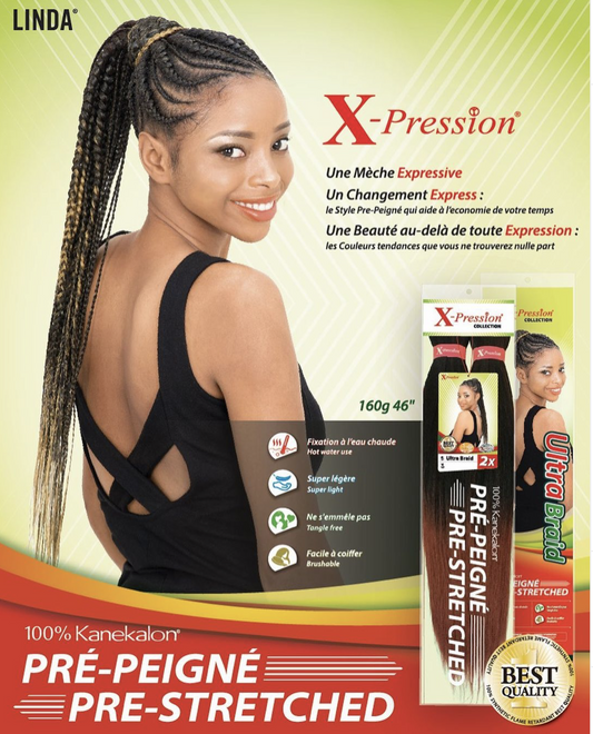 Xpression Ultra Braid Pre-Stretched 46" 160 g