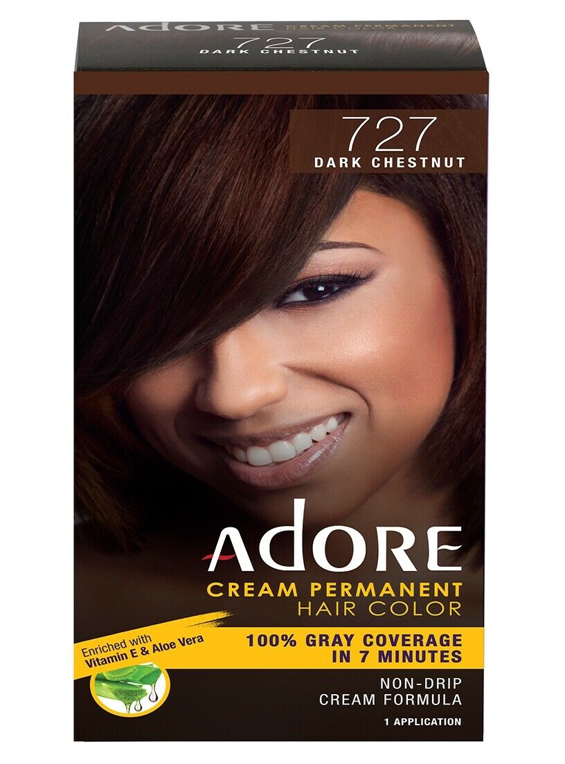 Adore Cream Permanent Hair Color 100% Gray Coverage In 7 Minutes Vitamin & Aloe