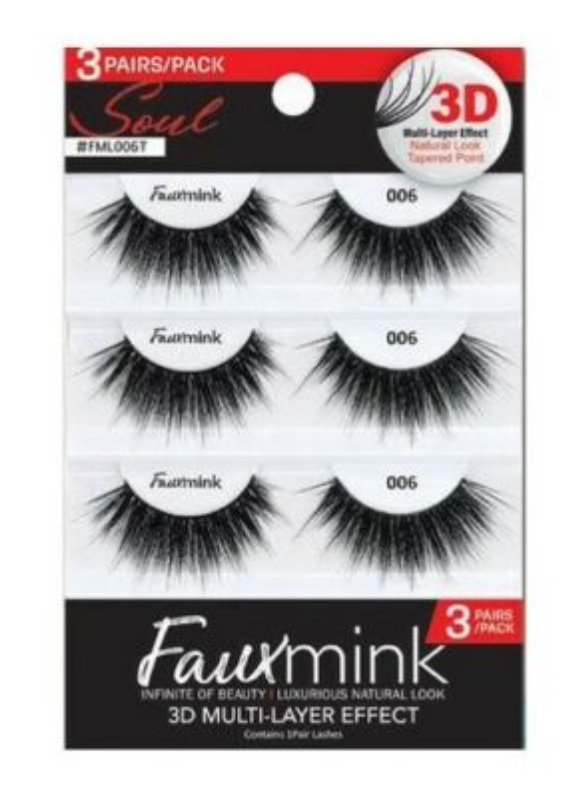 Response Soul Faux Mink 3D Multi-Layer Effect 3 Pack Lashes
