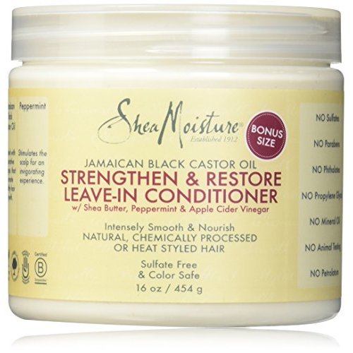Shea Moisture Jamaican Black Castor Oil Strengthen, Grow & Restore Leave-In Conditioner 16Oz (454g)